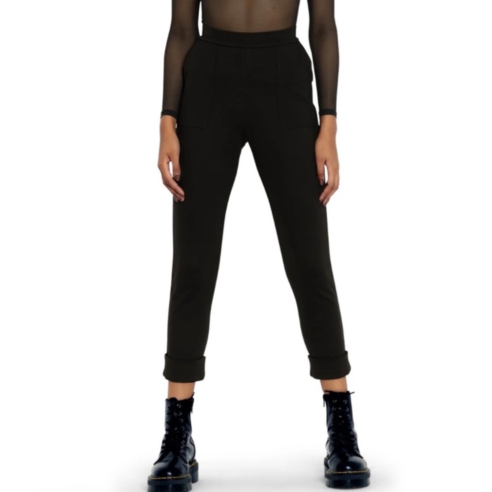 Blackmilk Push It Ponte High Waisted Cuffed Pants
